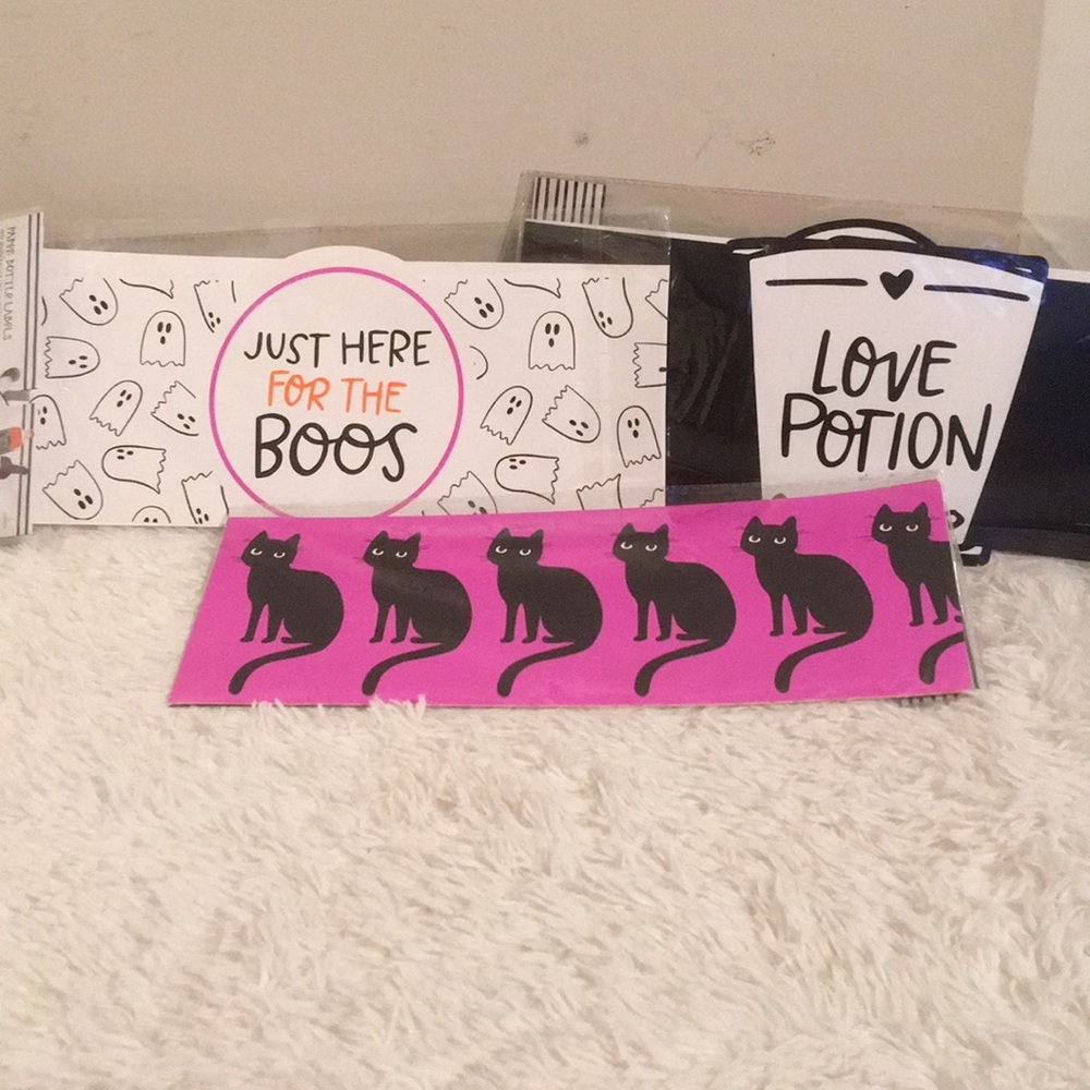 Halloween Paper Bottle Label